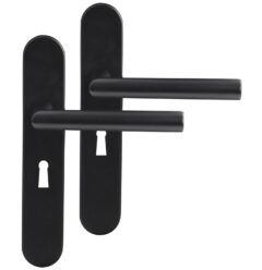 Differnz deurklink Amsterdam op ovaal schild SL56 mat zwart