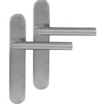 Differnz deurklink Amsterdam op ovaal schild blind mat chroom