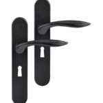 Differnz deurklink Groningen op ovaal schild SL56 mat zwart