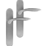 Differnz deurklink Groningen op ovaal schild blind mat chroom