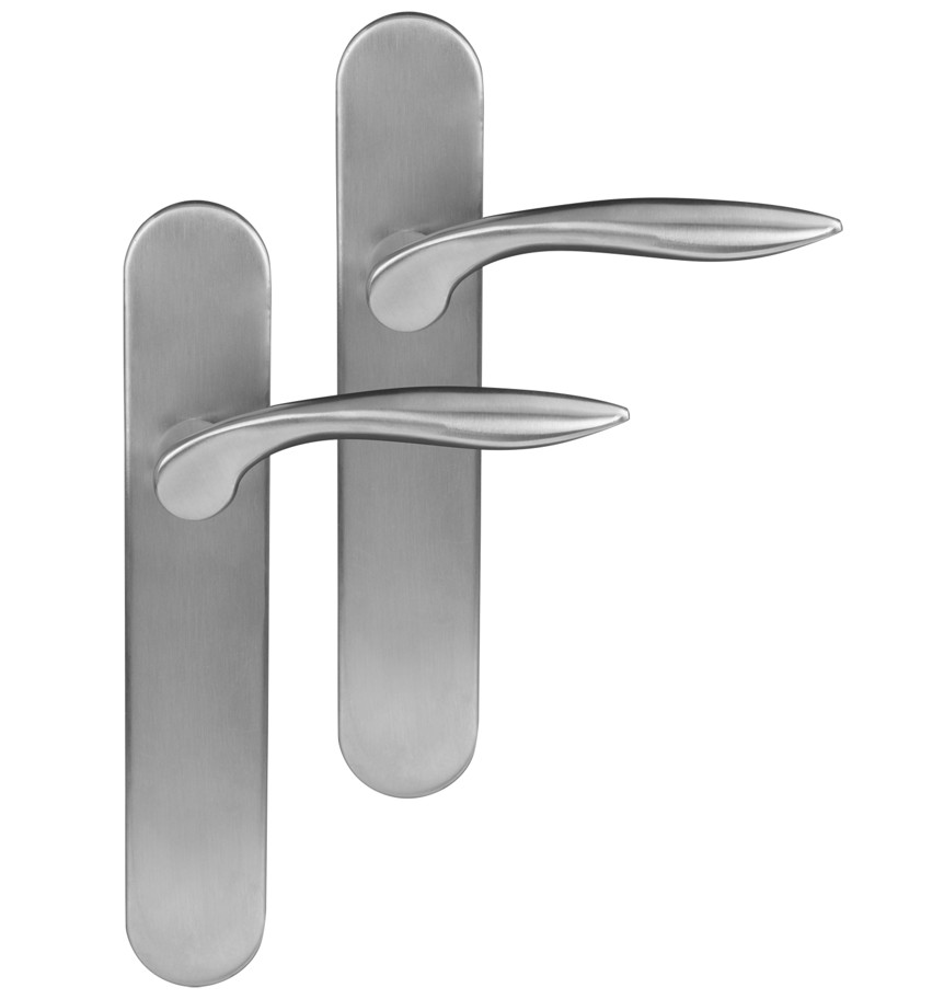 Differnz deurklink Groningen op ovaal schild blind mat chroom