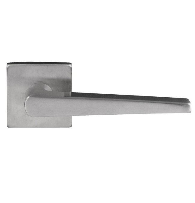 Differnz deurklink Rotterdam op vierkant rozet mat chroom