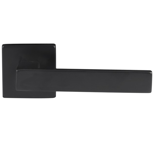 Differnz deurklink Tilburg op rond rozet mat zwart