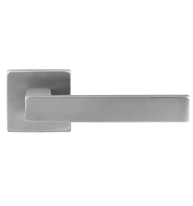 Differnz deurklink Tilburg op vierkant rozet mat chroom