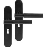 Differnz deurklink Utrecht op ovaal schild SL56 mat zwart