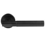 Differnz deurklink Utrecht op rond rozet mat zwart