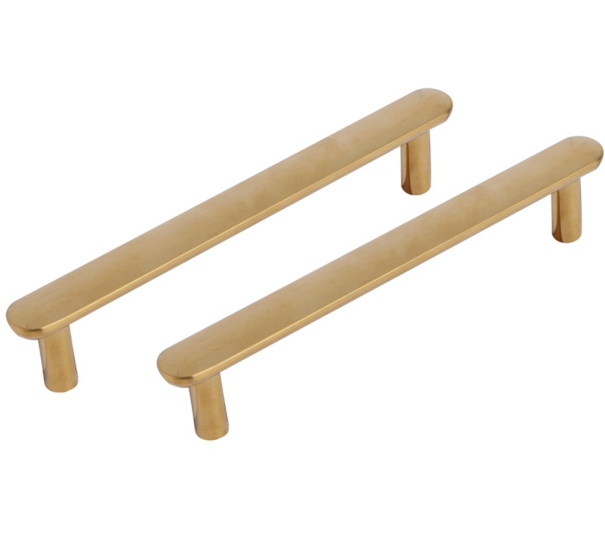 Differnz meubelgreep Eindhoven plat 128 mm goud 2 stuks