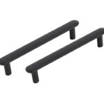 Differnz meubelgreep Eindhoven plat 128 mm mat zwart 2 stuks
