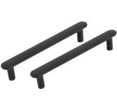 Differnz meubelgreep Eindhoven plat 128 mm mat zwart 2 stuks