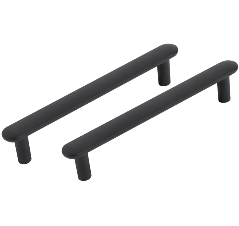Differnz meubelgreep Eindhoven plat 128 mm mat zwart 2 stuks