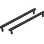 Differnz meubelgreep Eindhoven plat 160 mm mat zwart 2 stuks