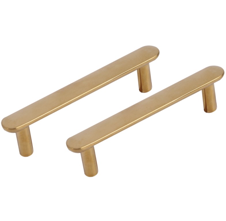 Differnz meubelgreep Eindhoven plat 96 mm goud 2 stuks