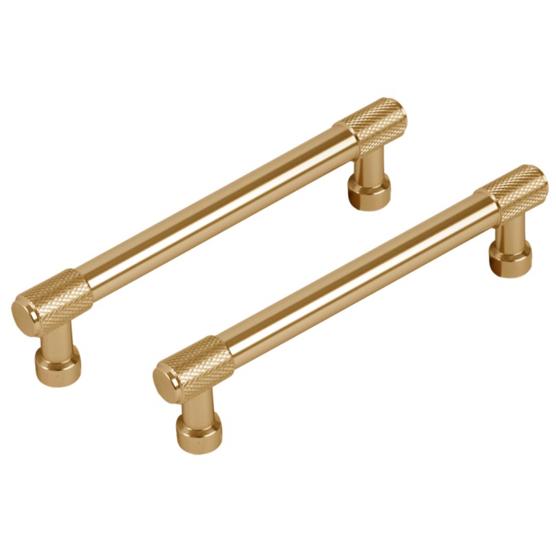 Differnz meubelgreep Utrecht recht 128 mm goud 2 stuks