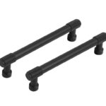 Differnz meubelgreep Utrecht recht 128 mm mat zwart 2 stuks