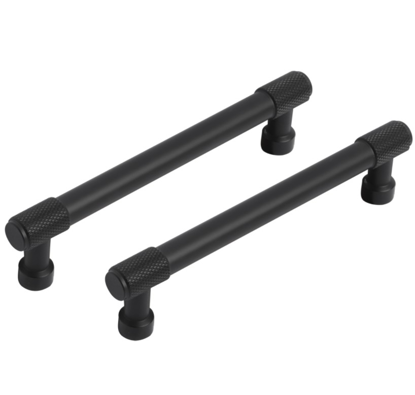 Differnz meubelgreep Utrecht recht 128 mm mat zwart 2 stuks