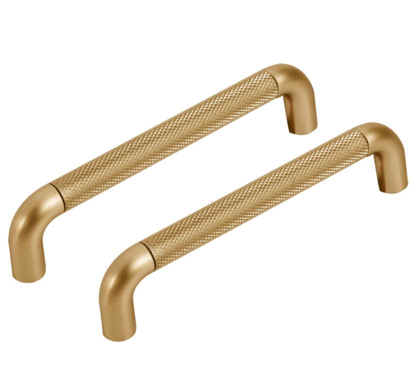 Differnz meubelgreep Utrecht rond 128 mm goud 2 stuks