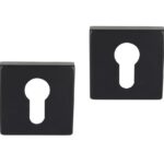 Differnz set van 2 cilinderplaatjes vierkant mat zwart