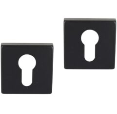 Differnz set van 2 cilinderplaatjes vierkant mat zwart