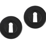 Differnz set van 2 sleutelplaatjes rond mat zwart