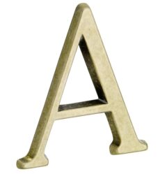 Huisletter A Roman 50 mm messing antiek