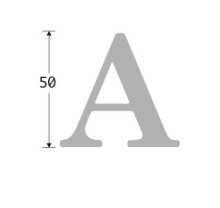 Huisletter A Roman 50 mm messing antiek - Afbeelding 2