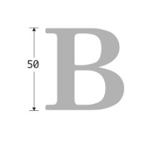 Huisletter B Roman 50 mm messing antiek - Afbeelding 2