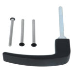 Nemef montageset voor veiligheidsbeslag 3400 kruk-kruk voor deurdikte 58-62 mm zwart