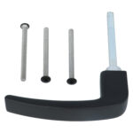 Nemef montageset voor veiligheidsbeslag 3400 kruk-kruk voor deurdikte 68-72 mm zwart