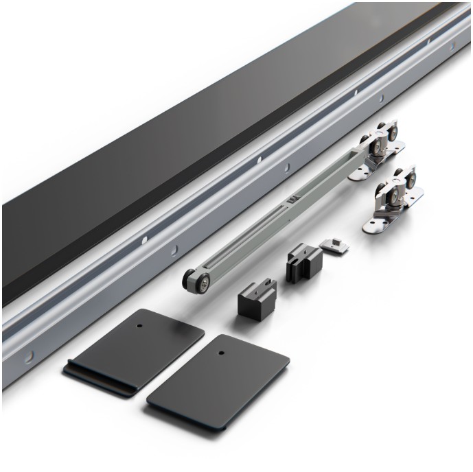 Schuifdeursysteem Mod. SD005 aluminium zwart
