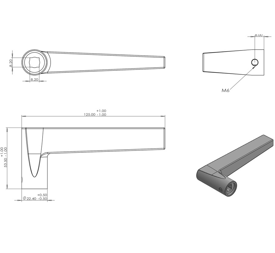 Differnz deurklink Rotterdam op rechthoekig schild SL56 mat chroom - Afbeelding 2