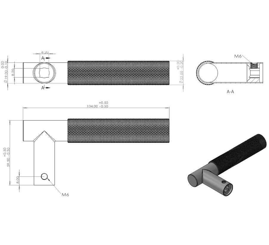 Differnz deurklink Utrecht op rond rozet mat zwart - Afbeelding 2