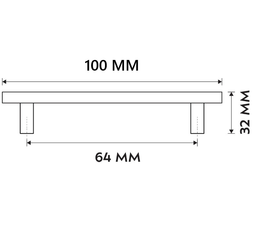 Differnz meubelgreep Amsterdam 64 mm mat zwart 2 stuks - Afbeelding 2