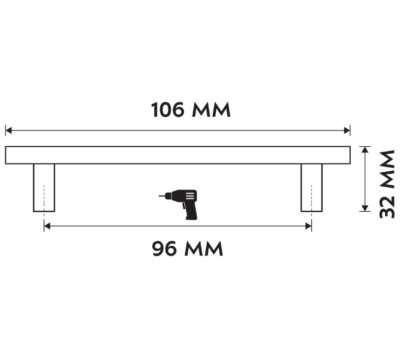 Differnz meubelgreep Utrecht rond 96 mm goud 2 stuks - Afbeelding 2
