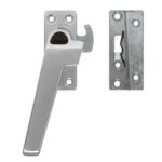 AXA raamsluiting met nok en drukknop links 3318 aluminium F1