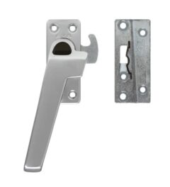 AXA raamsluiting met nok en drukknop links 3318 aluminium F1