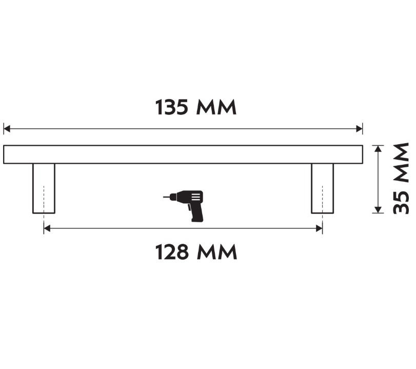 Differnz meubelgreep beugel 128 mm chroom 2 stuks - Afbeelding 2