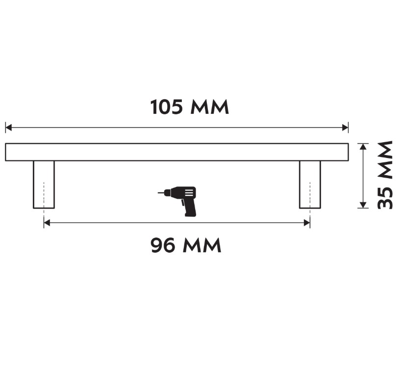Differnz meubelgreep beugel 96 mm chroom 2 stuks - Afbeelding 2