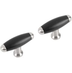 Differnz meubelknop Haarlem mat chroom mat zwart 2 stuks