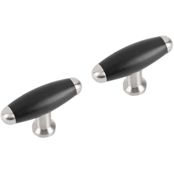 Differnz meubelknop Haarlem mat chroom mat zwart 2 stuks