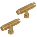 Differnz meubelknop T-vorm Utrecht goud 2 stuks