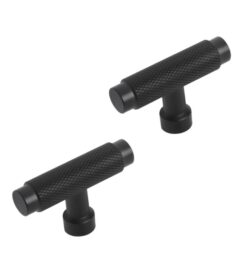 Differnz meubelknop T-vorm Utrecht mat zwart 2 stuks