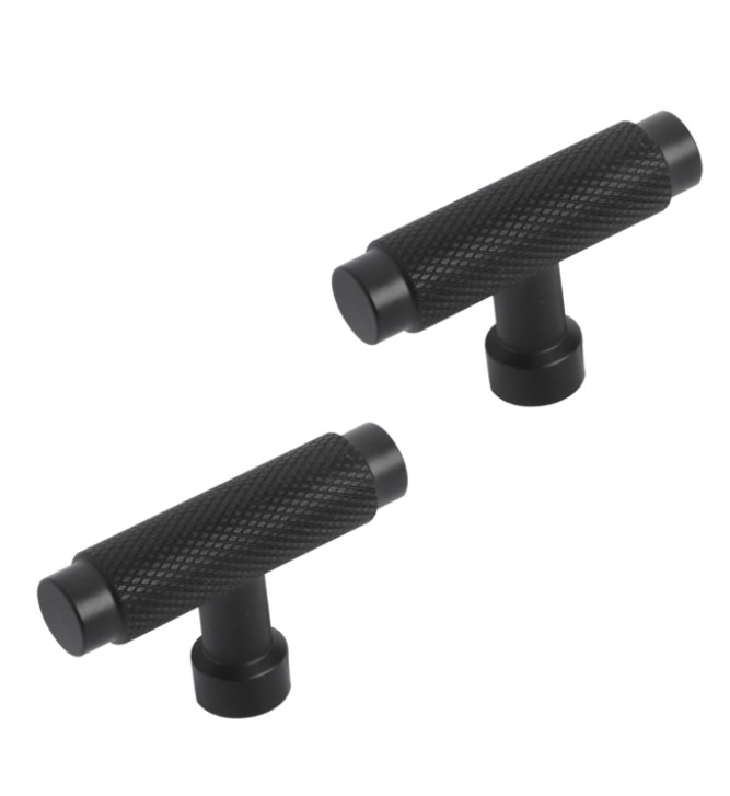 Differnz meubelknop T-vorm Utrecht mat zwart 2 stuks