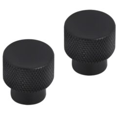 Differnz meubelknop Utrecht 25 mm mat zwart 2 stuks