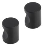 Differnz meubelknop cilinder 25 mm mat zwart 2 stuks