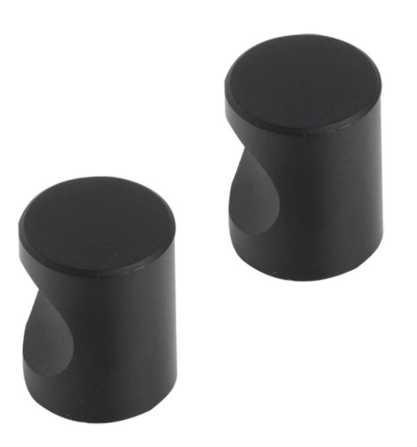 Differnz meubelknop cilinder 25 mm mat zwart 2 stuks