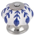 Differnz meubelknop klassiek 40 mm blauw wit