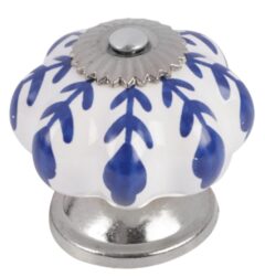 Differnz meubelknop klassiek 40 mm blauw wit