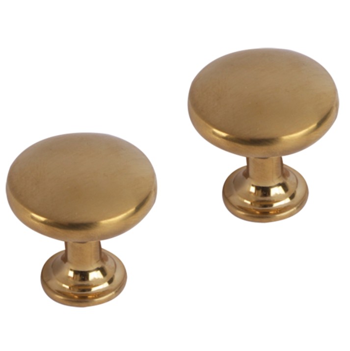 Differnz meubelknop rond bol 30 mm goud 2 stuks