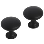 Differnz meubelknop rond bol 30 mm mat zwart 2 stuks