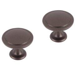 Differnz meubelknop rond vlak 40 mm brons 2 stuks